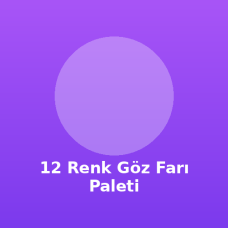 12 Renk Göz Farı Paleti