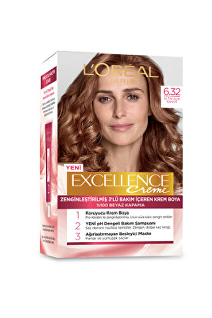 L'Oreal Paris Excellence Creme Saç Boyası 6.32 Altın Açık Kahve
