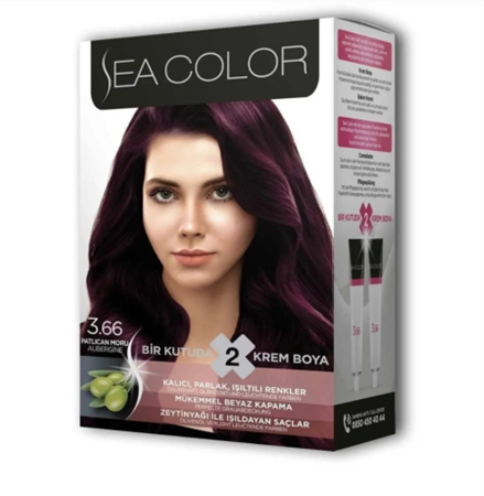 Sea Color 3.66 Patlıcan Moru Saç Boyası