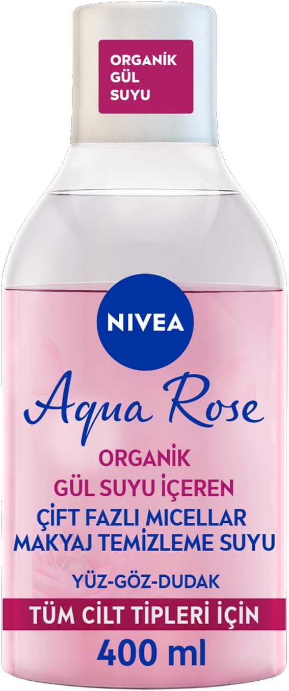 Nivea Aqua Rose Micellar Gül Suyu İçeren Çift Fazlı Makyaj Temizleme Suyu 400 ml